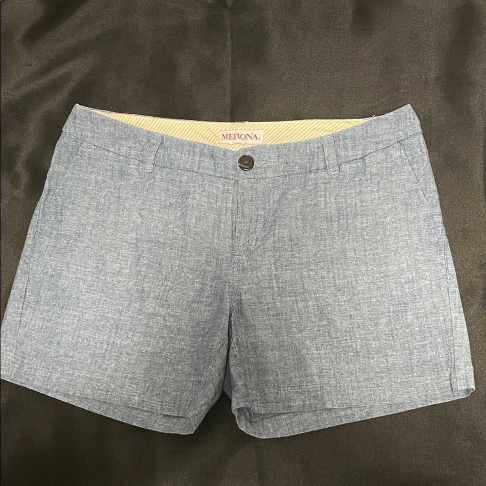 Merona chambray women’s shorts, size 2, 100% cotton, new without tags!